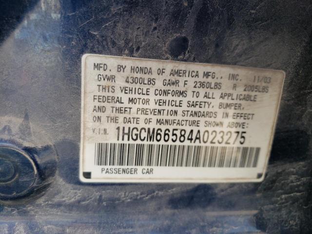 Photo 11 VIN: 1HGCM66584A023275 - HONDA ACCORD 