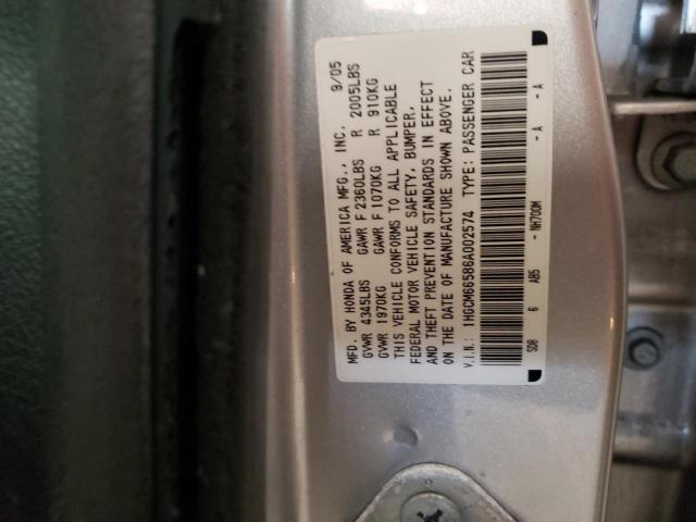 Photo 9 VIN: 1HGCM66586A002574 - HONDA ACCORD EX 