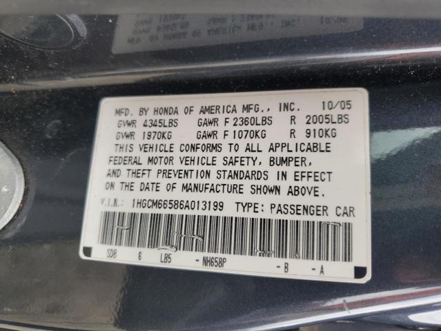 Photo 12 VIN: 1HGCM66586A013199 - HONDA ACCORD EX 