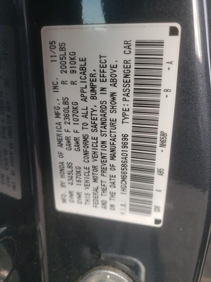 Photo 11 VIN: 1HGCM66586A019696 - HONDA ACCORD 