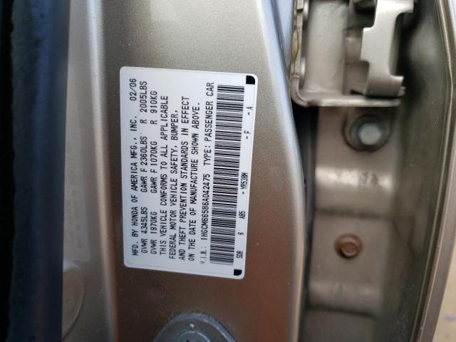 Photo 9 VIN: 1HGCM66586A042475 - HONDA ACCORD EX 