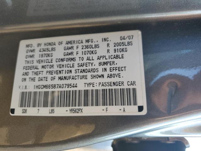 Photo 11 VIN: 1HGCM66587A079544 - HONDA ACCORD EX 