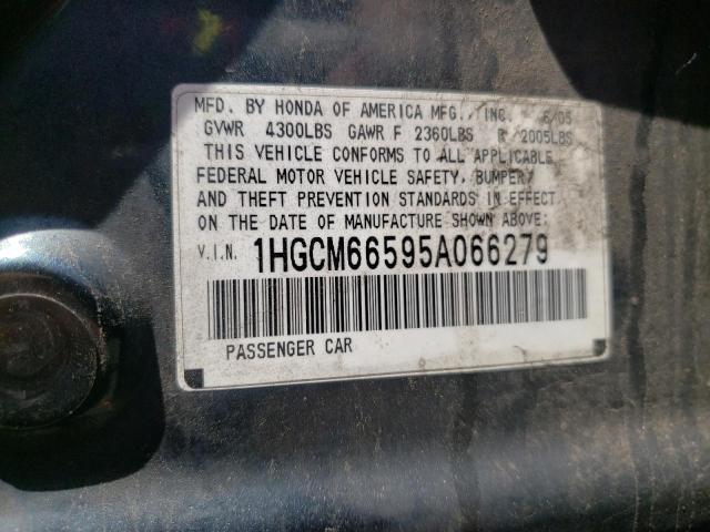 Photo 9 VIN: 1HGCM66595A066279 - HONDA ACCORD EX 