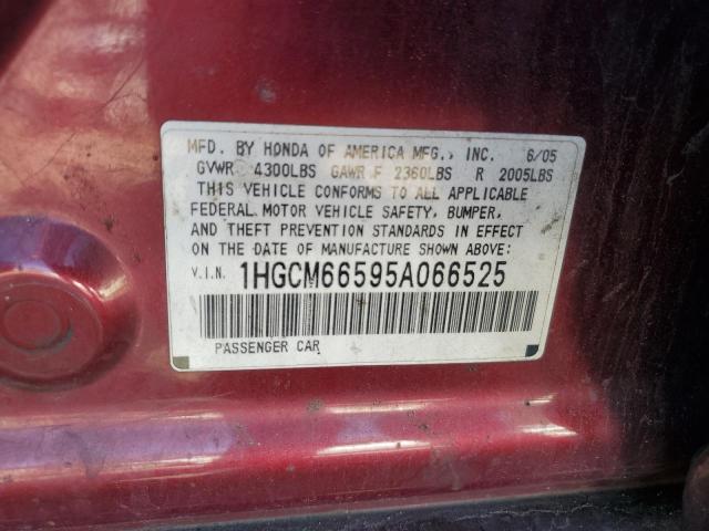 Photo 11 VIN: 1HGCM66595A066525 - HONDA ACCORD EX 