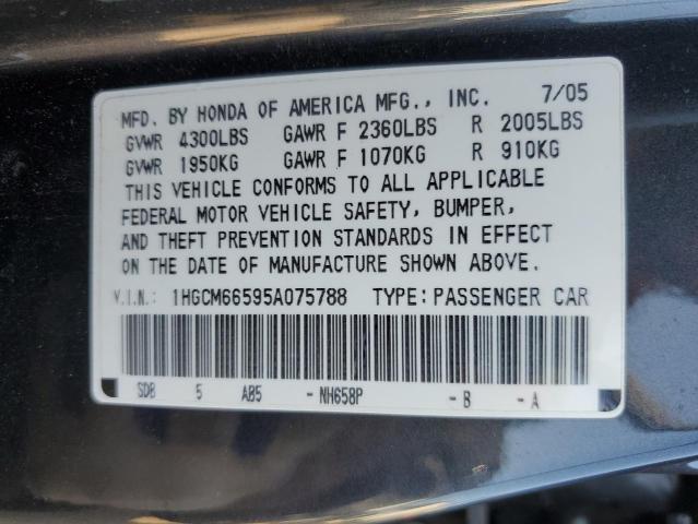 Photo 11 VIN: 1HGCM66595A075788 - HONDA ACCORD 