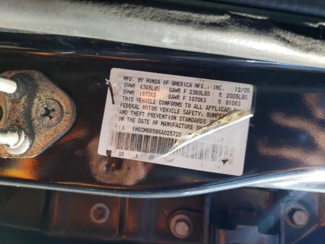 Photo 11 VIN: 1HGCM66596A025720 - HONDA ACCORD EX 