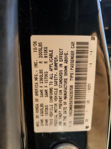 Photo 11 VIN: 1HGCM66597A030708 - HONDA ACCORD EX 