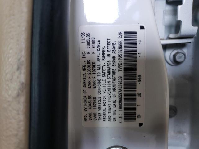 Photo 11 VIN: 1HGCM66597A039439 - HONDA ACCORD EX 