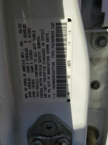 Photo 12 VIN: 1HGCM66597A077169 - HONDA ACCORD EX 