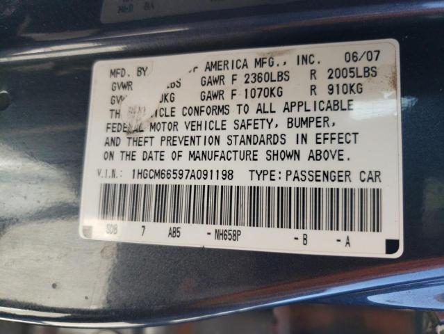 Photo 9 VIN: 1HGCM66597A091198 - HONDA ACCORD EX 