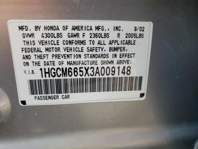 Photo 11 VIN: 1HGCM665X3A009148 - HONDA ACCORD 