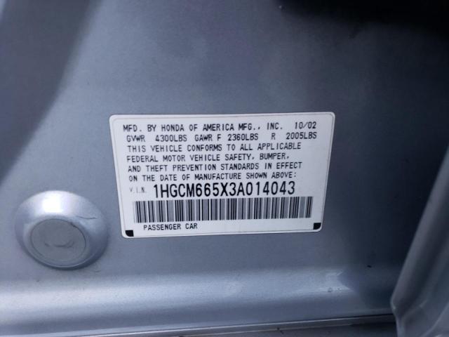 Photo 11 VIN: 1HGCM665X3A014043 - HONDA ACCORD EX 