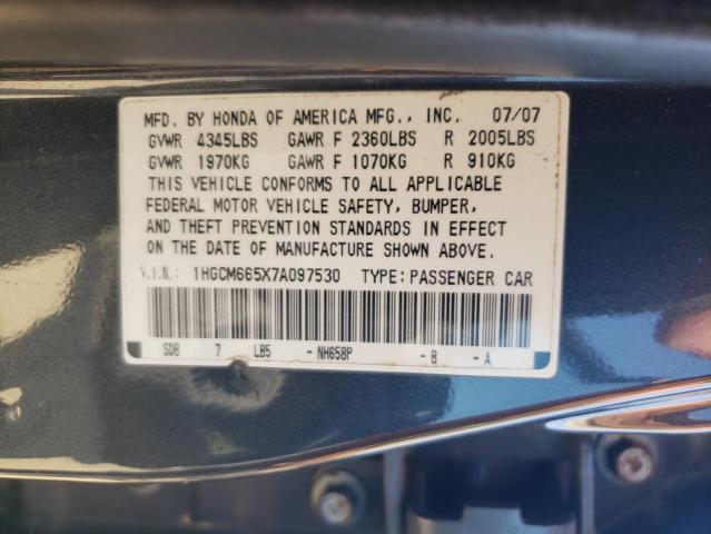 Photo 11 VIN: 1HGCM665X7A097530 - HONDA ACCORD EX 