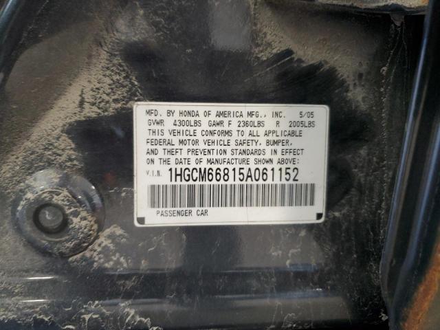 Photo 11 VIN: 1HGCM66815A061152 - HONDA ACCORD 