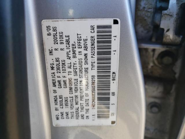 Photo 11 VIN: 1HGCM66835A078258 - HONDA ACCORD 