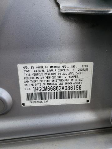 Photo 11 VIN: 1HGCM66863A086156 - HONDA ACCORD 