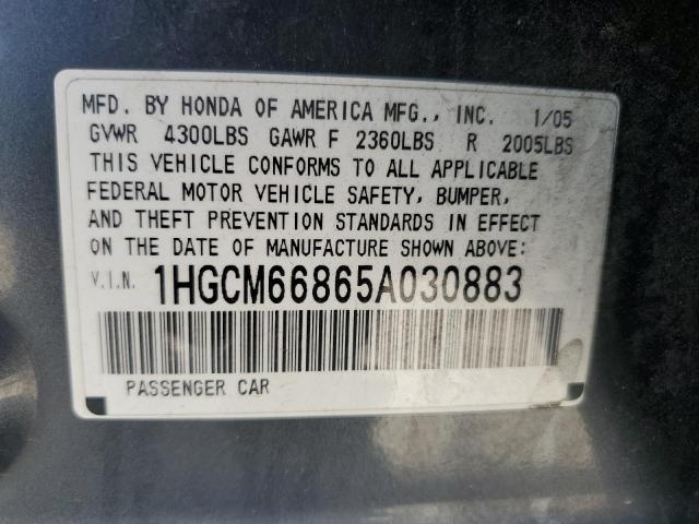 Photo 11 VIN: 1HGCM66865A030883 - HONDA ACCORD 