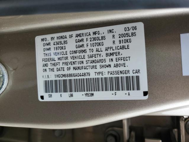 Photo 11 VIN: 1HGCM66866A044879 - HONDA ACCORD 