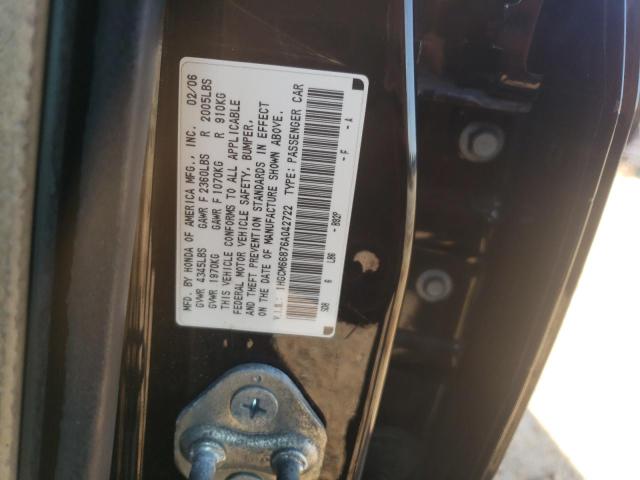 Photo 11 VIN: 1HGCM66876A042722 - HONDA ACCORD 