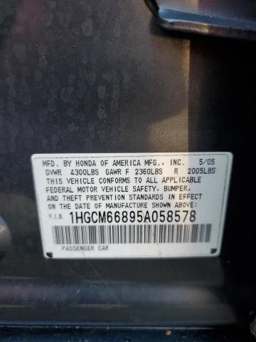 Photo 12 VIN: 1HGCM66895A058578 - HONDA ACCORD EX 