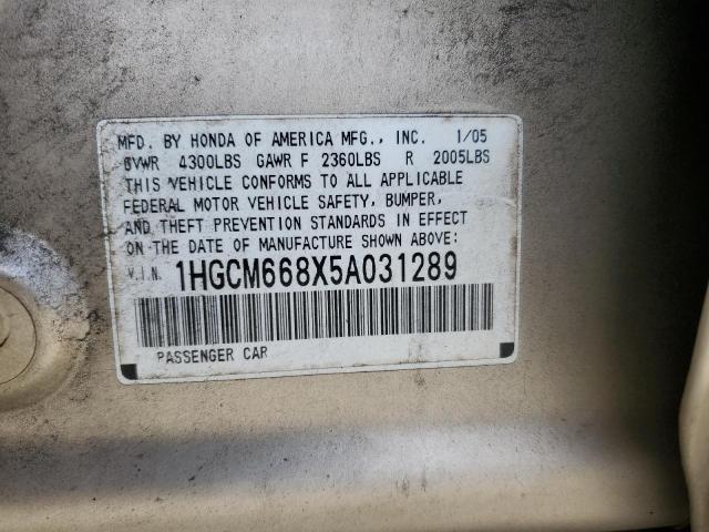 Photo 11 VIN: 1HGCM668X5A031289 - HONDA ACCORD 