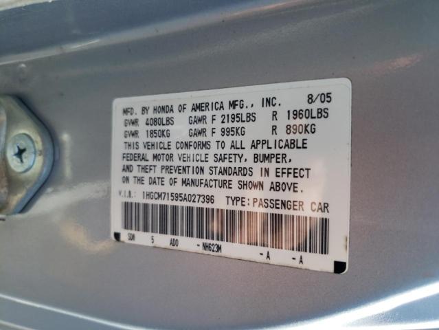 Photo 9 VIN: 1HGCM71595A027396 - HONDA ACCORD SE 