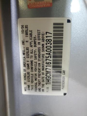 Photo 12 VIN: 1HGCM71675A003817 - HONDA ACCORD EX 