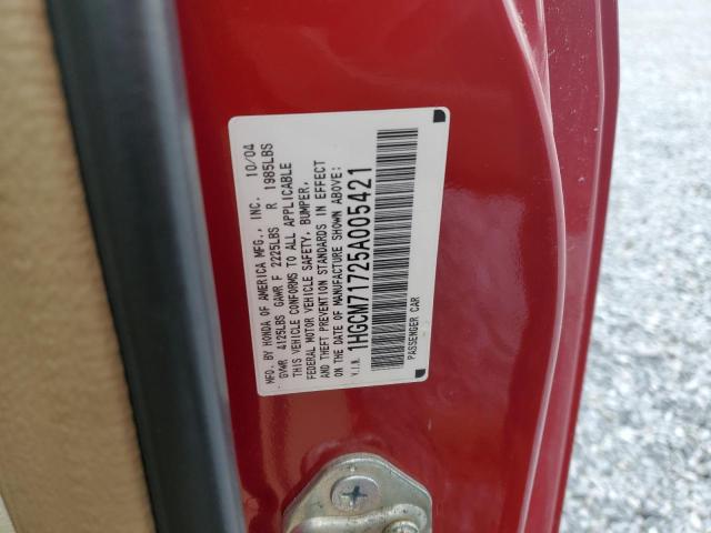 Photo 11 VIN: 1HGCM71725A005421 - HONDA ACCORD 