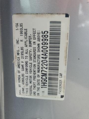 Photo 11 VIN: 1HGCM72204A009985 - HONDA ACCORD LX 