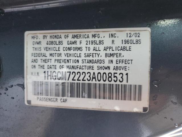 Photo 11 VIN: 1HGCM72223A008531 - HONDA ACCORD LX 