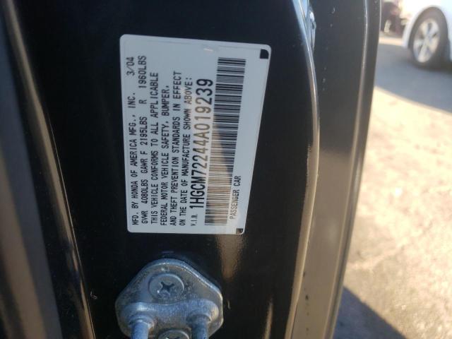 Photo 11 VIN: 1HGCM72244A019239 - HONDA ACCORD LX 