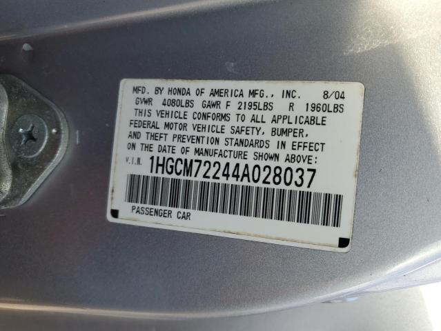 Photo 12 VIN: 1HGCM72244A028037 - HONDA ACCORD 