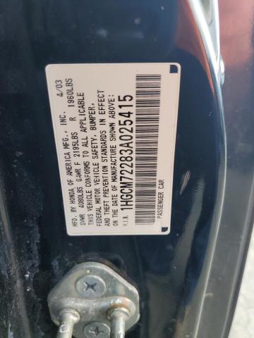 Photo 11 VIN: 1HGCM72283A025415 - HONDA ACCORD 