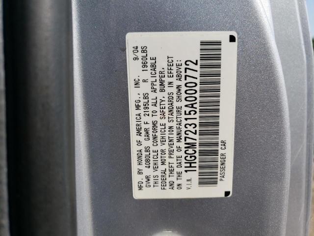 Photo 11 VIN: 1HGCM72315A000772 - HONDA ACCORD 