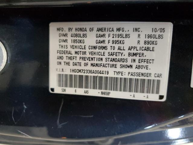 Photo 11 VIN: 1HGCM72336A004419 - HONDA ACCORD LX 