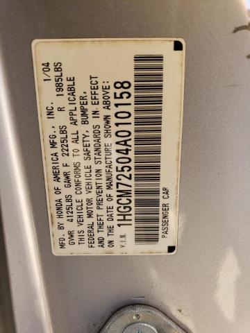 Photo 11 VIN: 1HGCM72504A010158 - HONDA ACCORD EX 