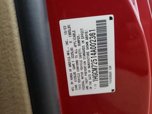 Photo 11 VIN: 1HGCM72514A002361 - HONDA ACCORD EX 