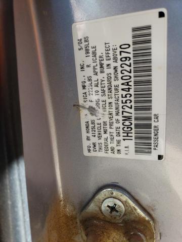 Photo 11 VIN: 1HGCM72554A022970 - HONDA ACCORD EX 