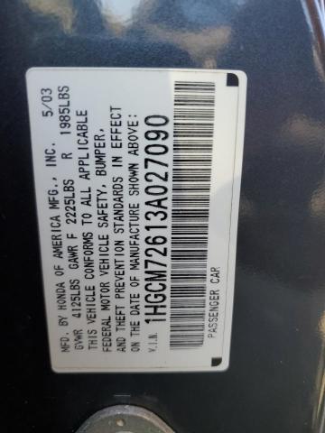 Photo 11 VIN: 1HGCM72613A027090 - HONDA ACCORD EX 