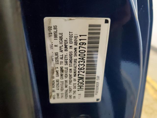 Photo 11 VIN: 1HGCM72633A007911 - HONDA ACCORD 