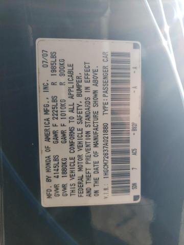 Photo 11 VIN: 1HGCM72637A021880 - HONDA ACCORD 