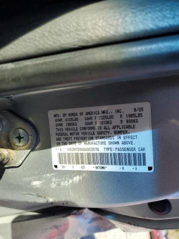 Photo 12 VIN: 1HGCM72646A002074 - HONDA ACCORD EX 