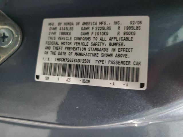 Photo 12 VIN: 1HGCM72656A012581 - HONDA ACCORD EX 