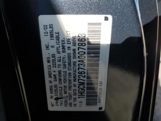 Photo 11 VIN: 1HGCM72673A007863 - HONDA ACCORD 