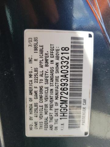 Photo 11 VIN: 1HGCM72693A033218 - HONDA ACCORD 