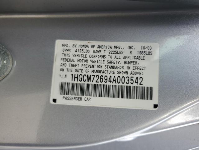 Photo 12 VIN: 1HGCM72694A003542 - HONDA ACCORD 