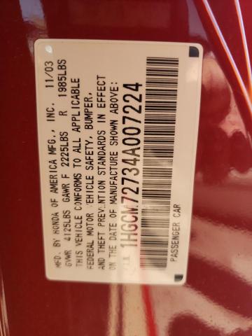 Photo 12 VIN: 1HGCM72734A007224 - HONDA ACCORD 