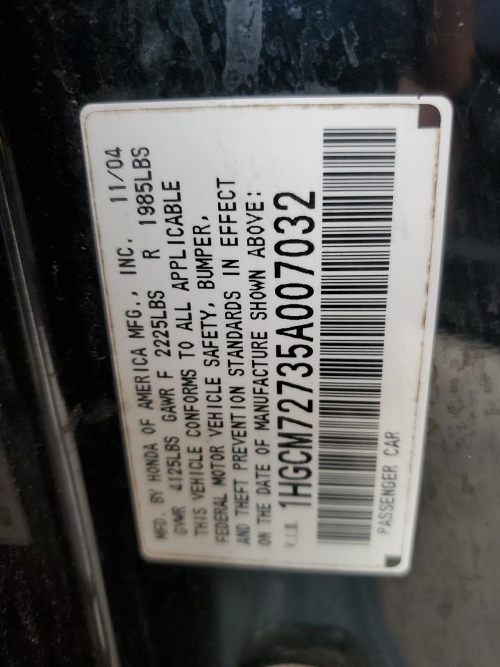 Photo 11 VIN: 1HGCM72735A007032 - HONDA ACCORD 