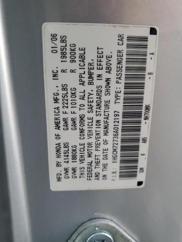 Photo 12 VIN: 1HGCM72736A012197 - HONDA ACCORD EX 