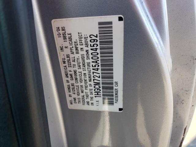 Photo 11 VIN: 1HGCM72745A004592 - HONDA ACCORD 